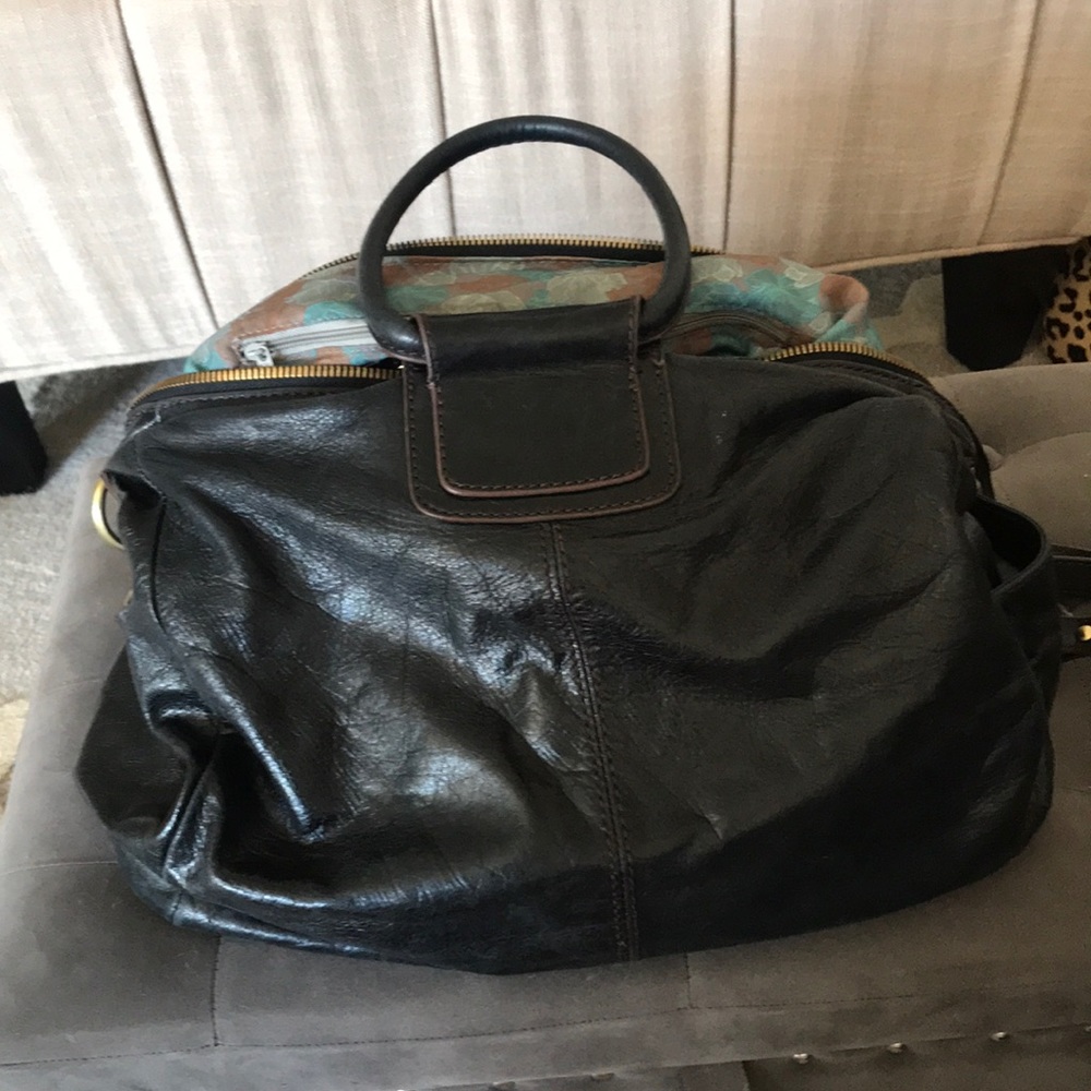 Black leather HOBO bag